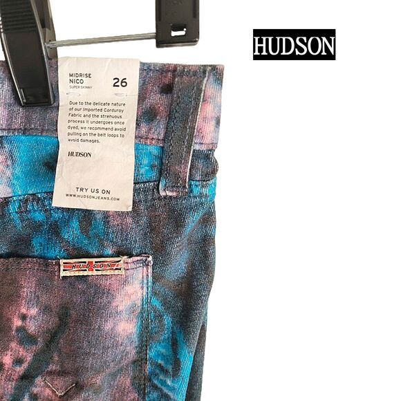 Hudson NEW Whimsygoth NICO BLUE GALAXY Super Skinny Corduroy Jean 26 - Picture 10 of 12
